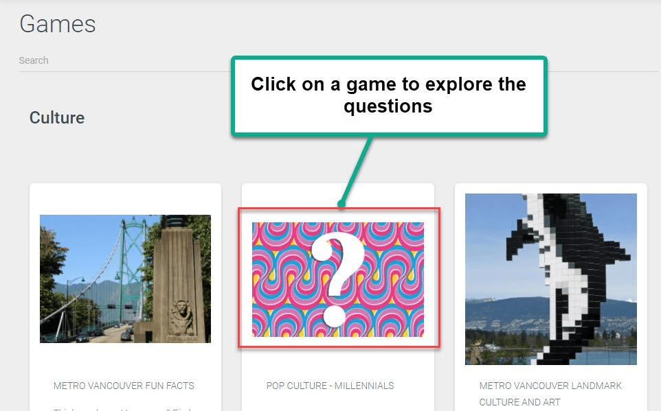 Exploring pre built games